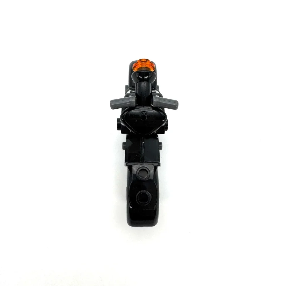 Lego Black Motorcycle Minifigure Scale Grey Chassis Vintage Town City Vehicle